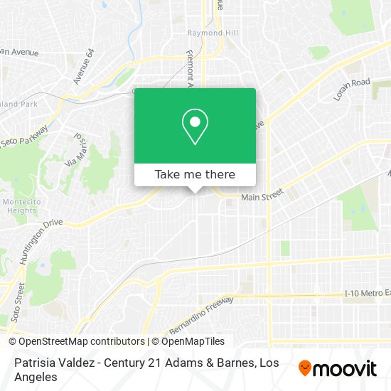 Patrisia Valdez - Century 21 Adams & Barnes map