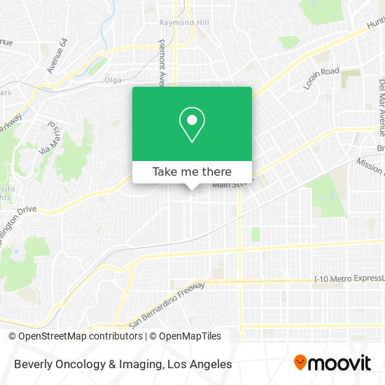 Mapa de Beverly Oncology & Imaging