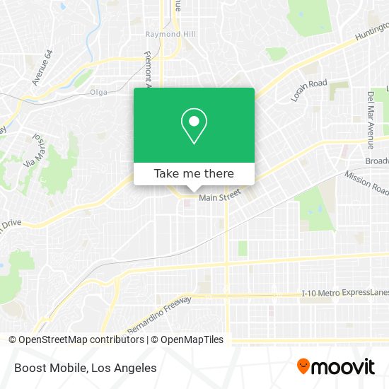 Mapa de Boost Mobile