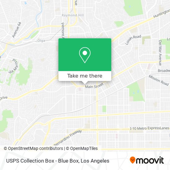 USPS Collection Box - Blue Box map