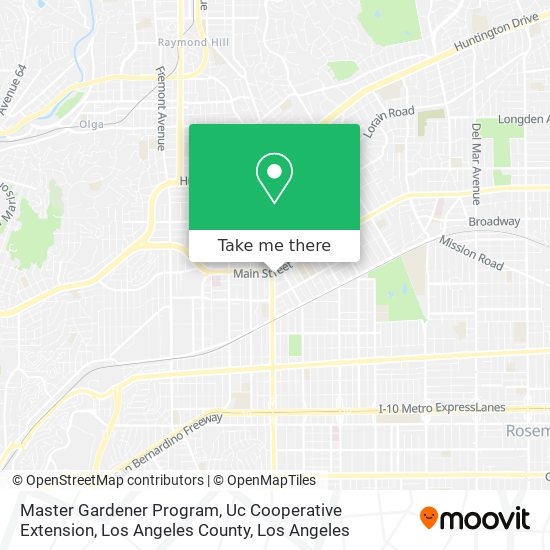 Mapa de Master Gardener Program, Uc Cooperative Extension, Los Angeles County