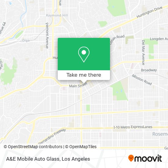 A&E Mobile Auto Glass map