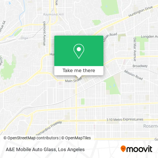 A&E Mobile Auto Glass map