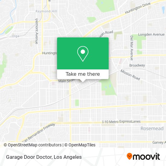 Mapa de Garage Door Doctor