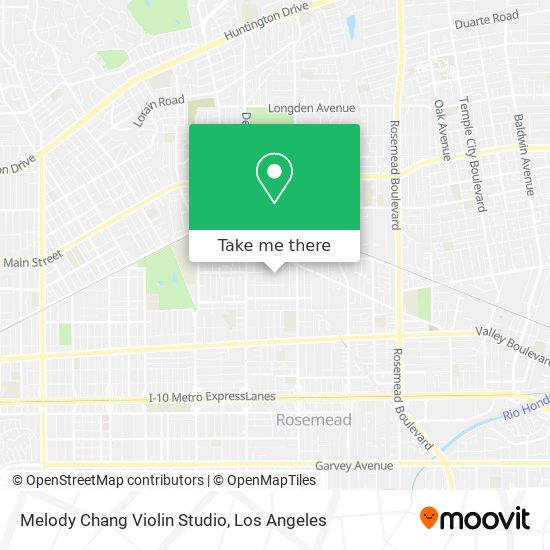 Mapa de Melody Chang Violin Studio