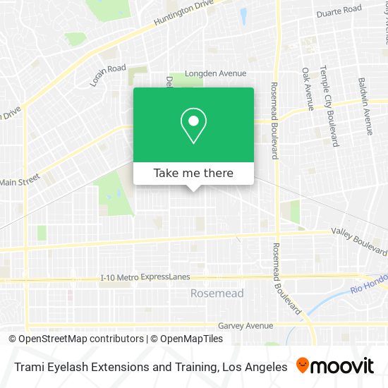 Trami Eyelash Extensions and Training map