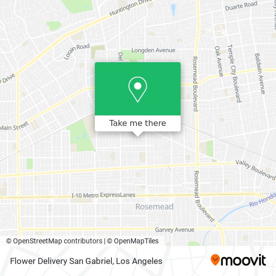 Mapa de Flower Delivery San Gabriel