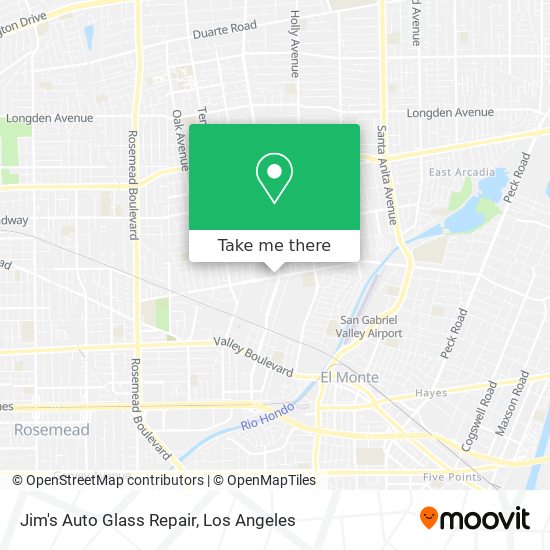 Jim's Auto Glass Repair map