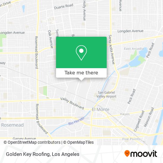 Golden Key Roofing map