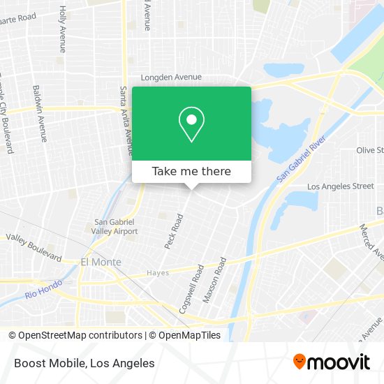 Mapa de Boost Mobile