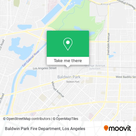 Baldwin Park Fire Department map