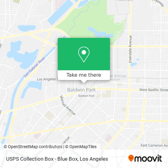 Mapa de USPS Collection Box - Blue Box