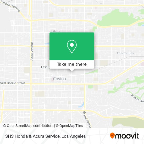 SHS Honda & Acura Service map