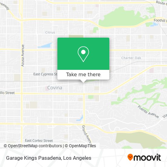Garage Kings Pasadena map