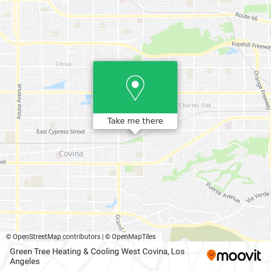 Green Tree Heating & Cooling West Covina map