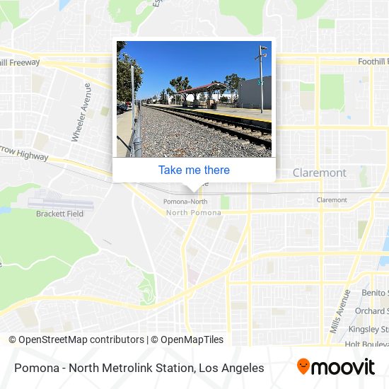 Mapa de Pomona - North Metrolink Station