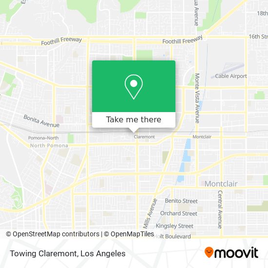 Towing Claremont map