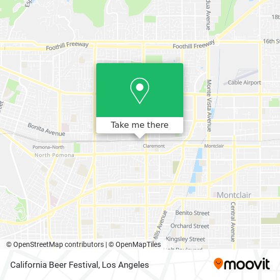 Mapa de California Beer Festival