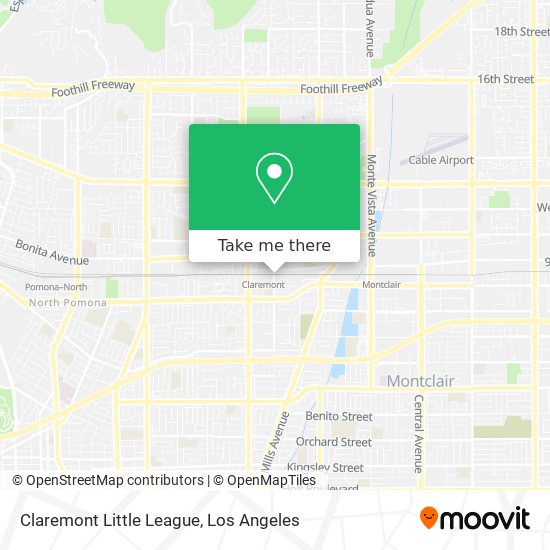 Mapa de Claremont Little League