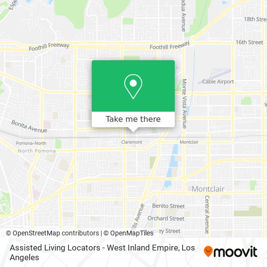 Assisted Living Locators - West Inland Empire map