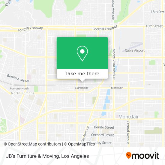 JB's Furniture & Moving map
