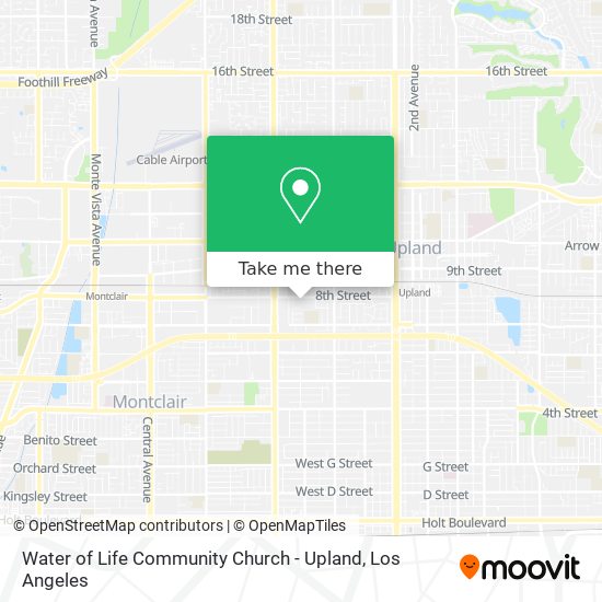 Mapa de Water of Life Community Church - Upland