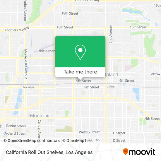 Mapa de California Roll Out Shelves