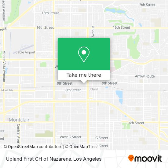 Upland First CH of Nazarene map