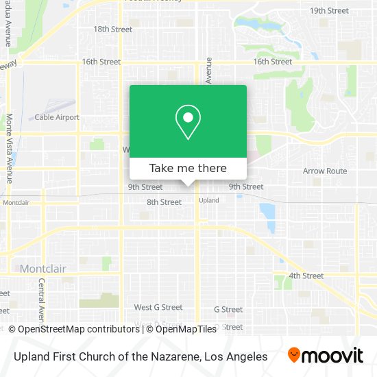 Mapa de Upland First Church of the Nazarene