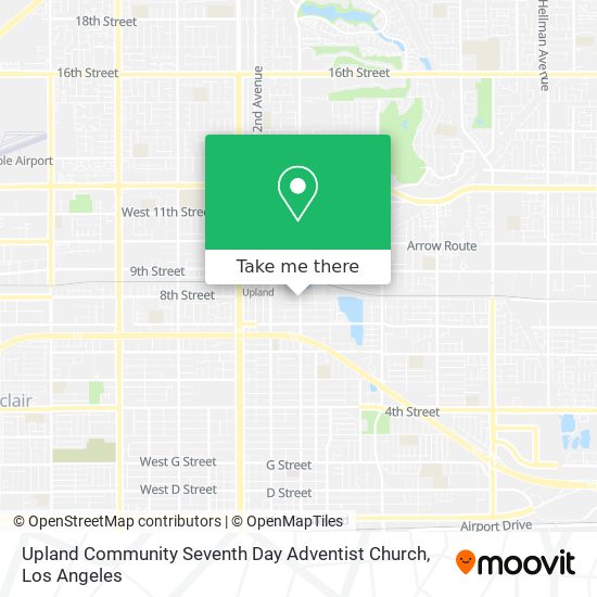 Upland Community Seventh Day Adventist Church map