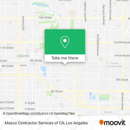 Masco Contractor Services of CA map