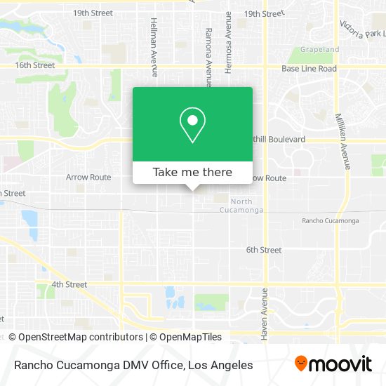 Rancho Cucamonga DMV Office map