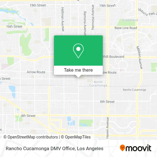 Rancho Cucamonga DMV Office map
