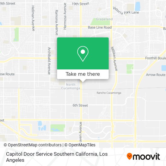 Capitol Door Service Southern California map