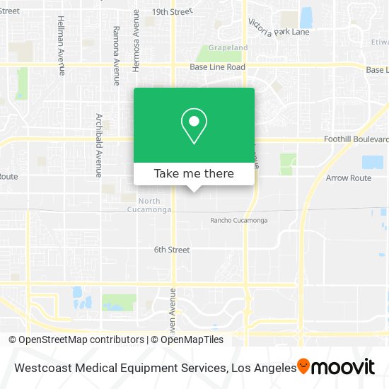 Westcoast Medical Equipment Services map