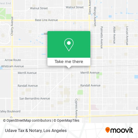 Udave Tax & Notary map