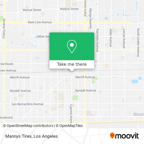 Mannys Tires map