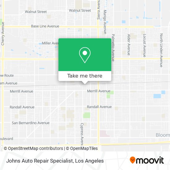 Johns Auto Repair Specialist map