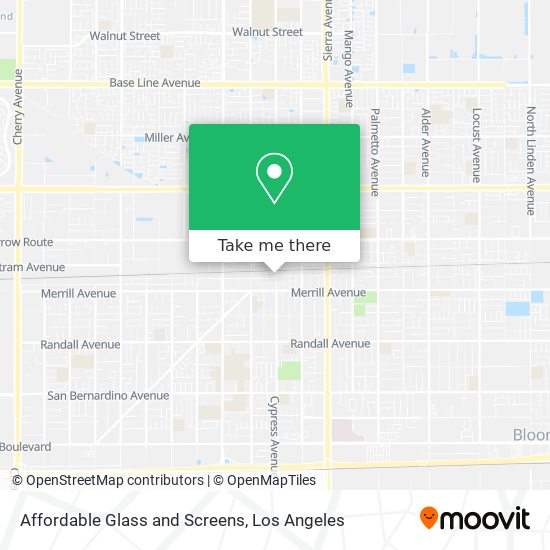 Affordable Glass and Screens map