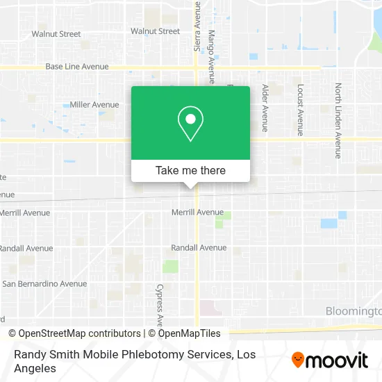 Randy Smith Mobile Phlebotomy Services map