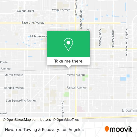 Navarro's Towing & Recovery map