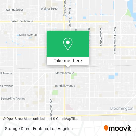 Storage Direct Fontana map