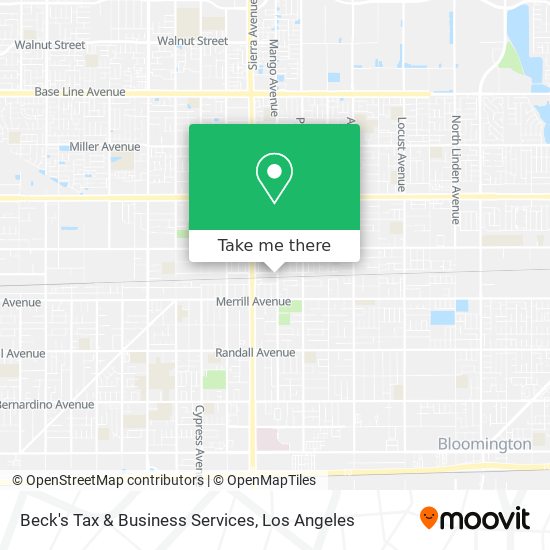 Beck's Tax & Business Services map