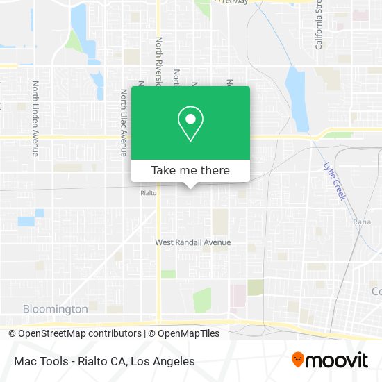 Mac Tools - Rialto CA map