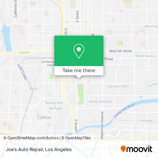 Joe's Auto Repair map