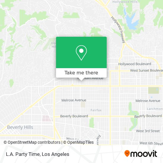 L.A. Party Time map