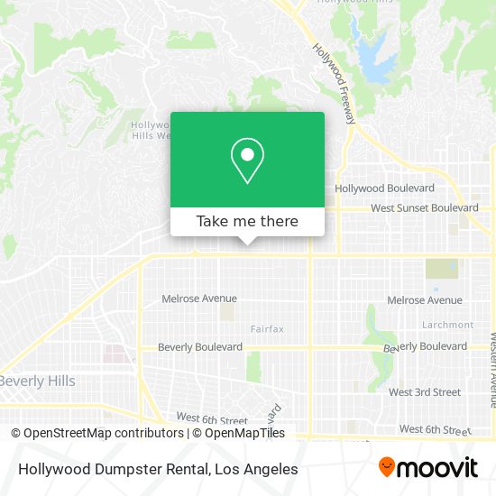 Mapa de Hollywood Dumpster Rental