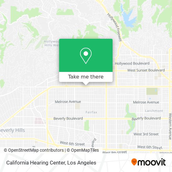 California Hearing Center map