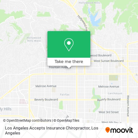 Los Angeles Accepts Insurance Chiropractor map