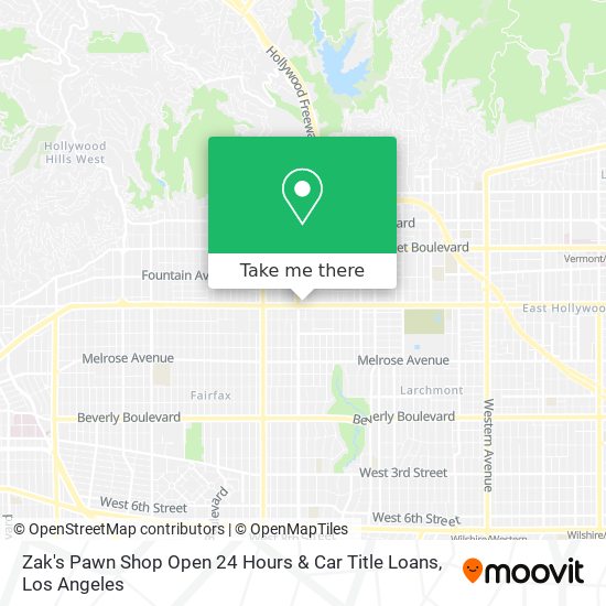 Zak's Pawn Shop Open 24 Hours & Car Title Loans map